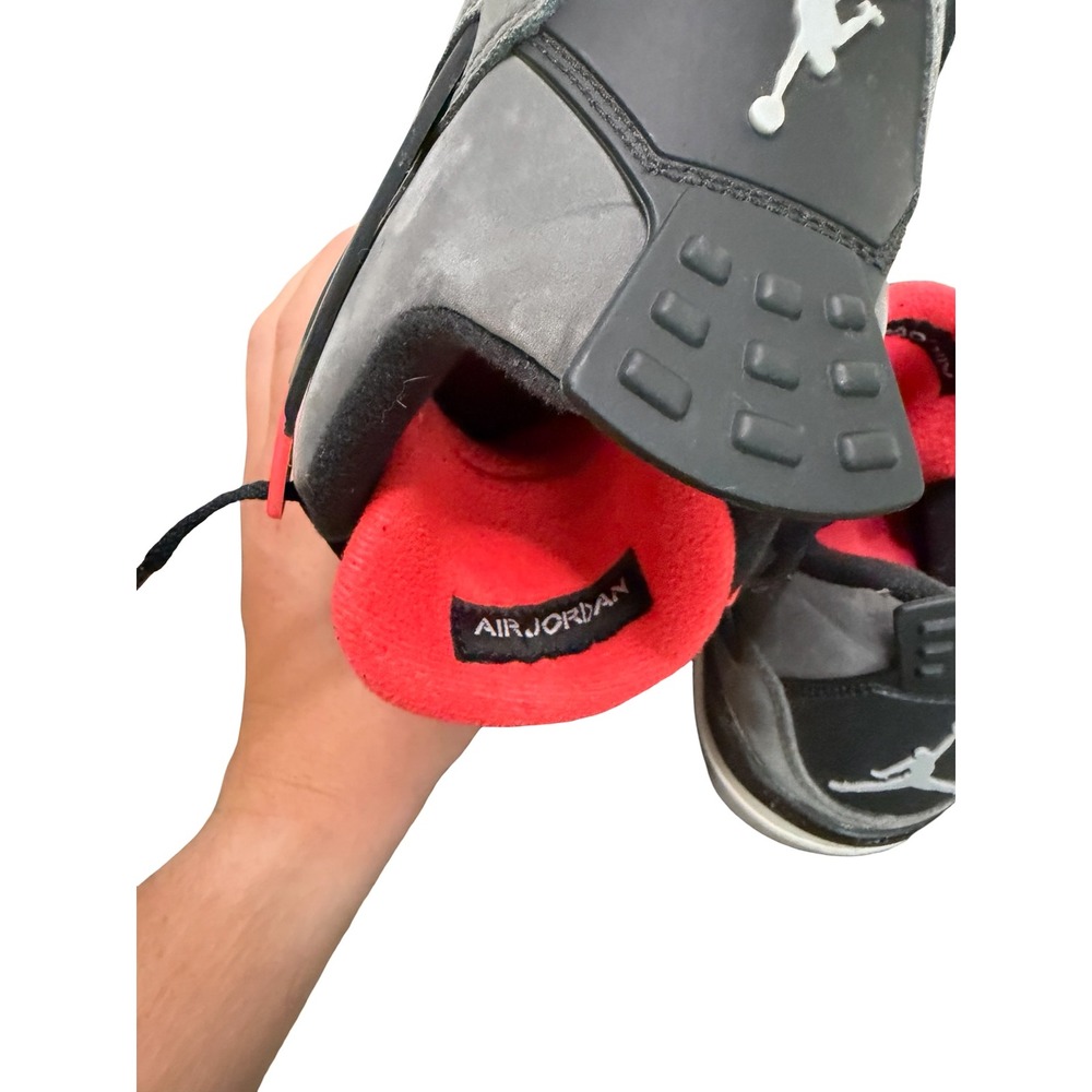 Nike Air Jordan 4 Retro Infrared Dark Grey‎ Cement Black 5.5Y - Picture 6 of 9